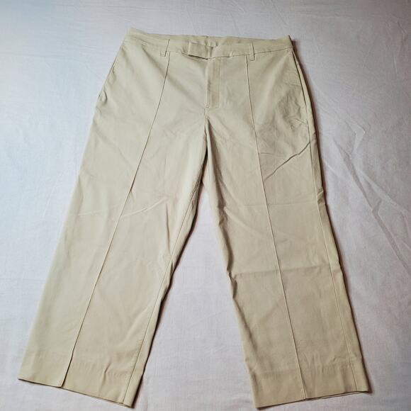 Lululemon Lab Men's Size 36X25 Terra Cosmos Wide Leg Trousers Beige M5ASHS - Picture 4 of 8